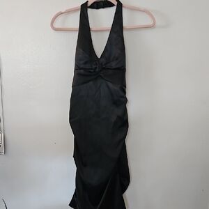 Jump Apparel Black Halter Sheath Dress Cocktail